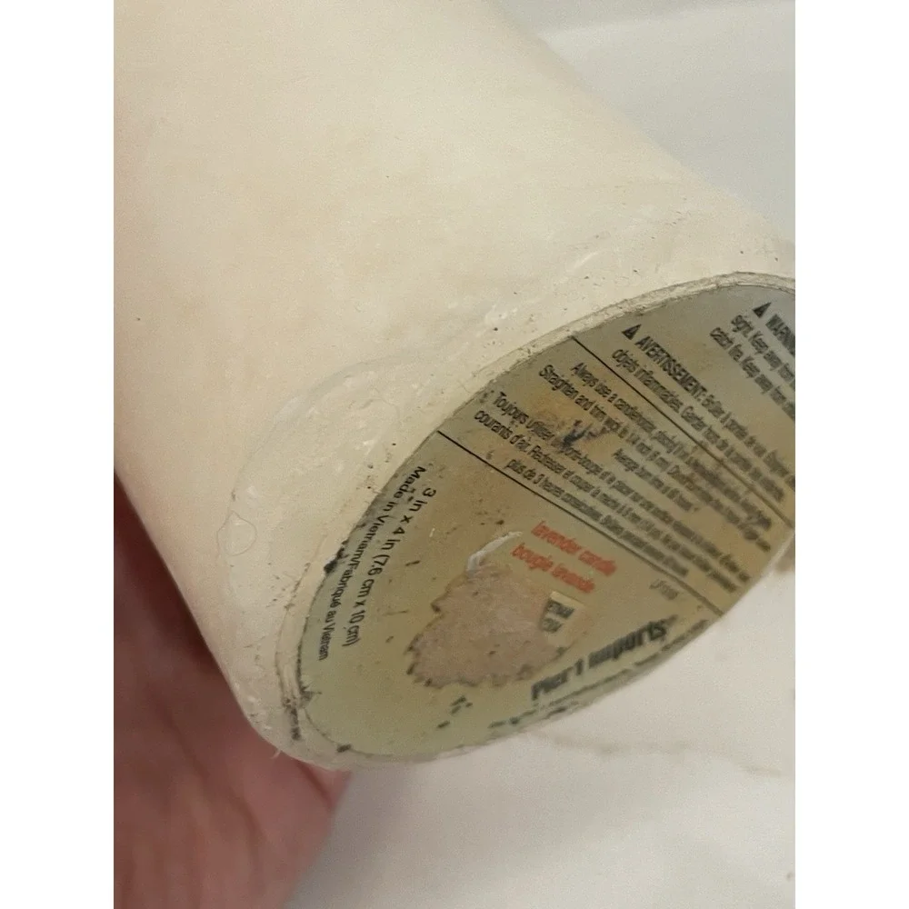 Pier 1 Imports Pillar Candle Scented Lavender 3